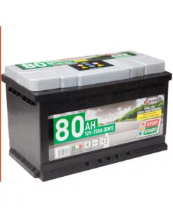 Batteria stop&start 80ah 12v  720a (en1) sigillata polo destro cassetta l3